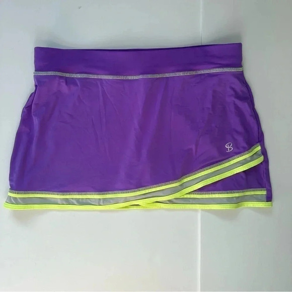Sofibella Neon Purple Yellow Skort Size Large - Picture 1 of 8